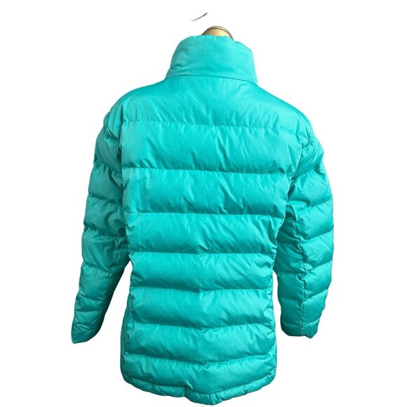 Women’s Lands End Aqua Puffer Jacket Coat - Size Large L - Picture 4 of 5